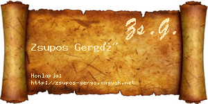 Zsupos Gergő névjegykártya